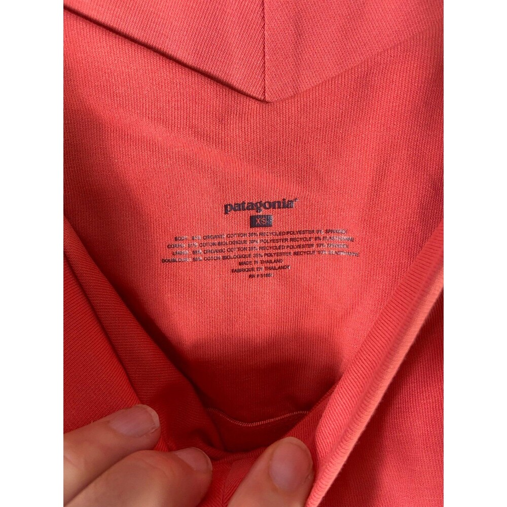 Patagonia Amber Dawn Dress Coral Pink Organic Cotton V-Neck Shelf Bra Womens XS - Picture 4 of 4